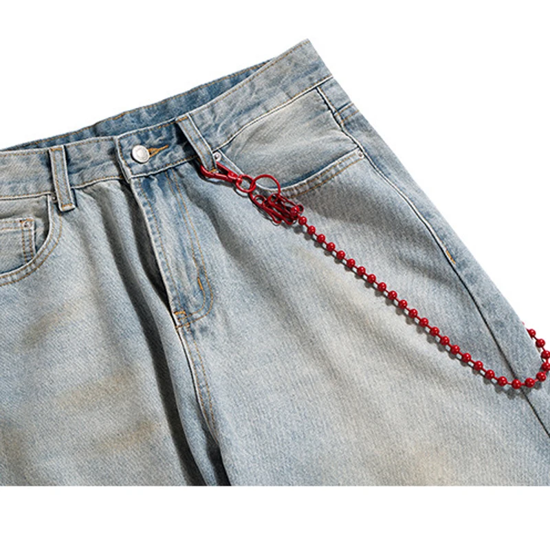 Винтажные граффити мешковатые джинсы Мужская Уличная одежда хип-хоп свободные