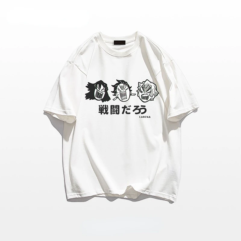 

Japanese Anime Printing Women Men‘s Cotton Short SleeveT-shirt Men Student Loose 2022 Spring Summer Couple Tops Female Tee