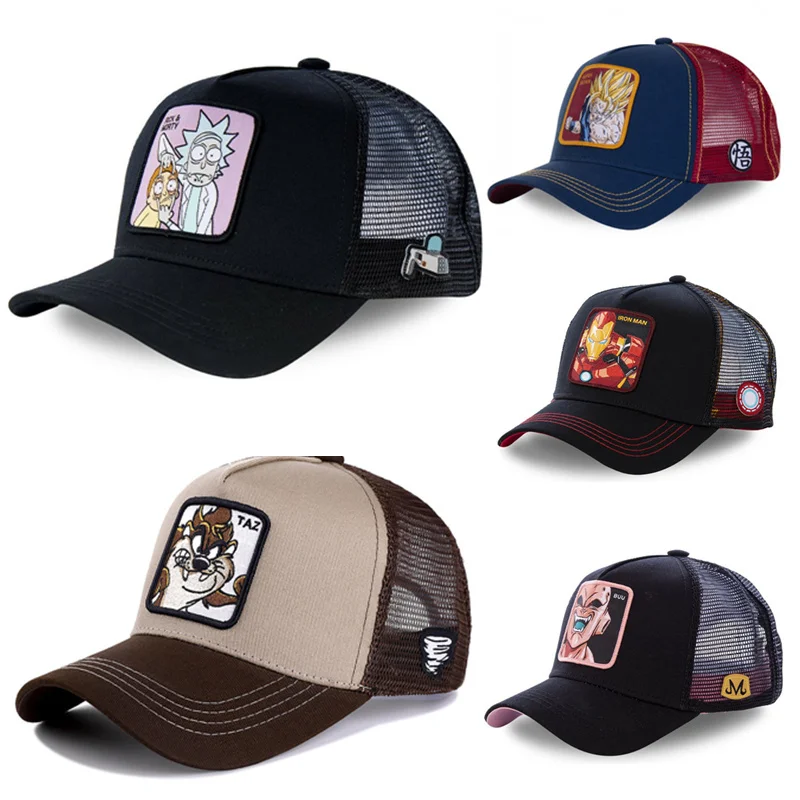 

New Brand All Anime Snapback Cap Cotton Baseball Men Women Hip Hop Dad Mesh Hat Trucker Dropshipping