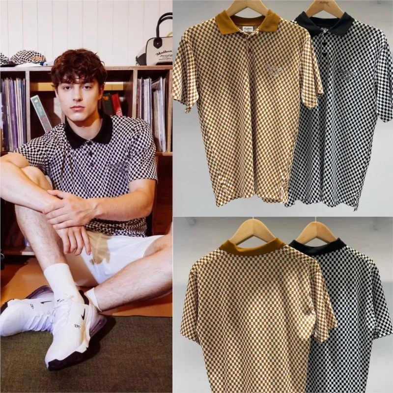 

Men's Polo Shirts Short Sleeve T-Shirt Quick Dry Golf Shirt Tops Sports Tennis Fitness Leisure