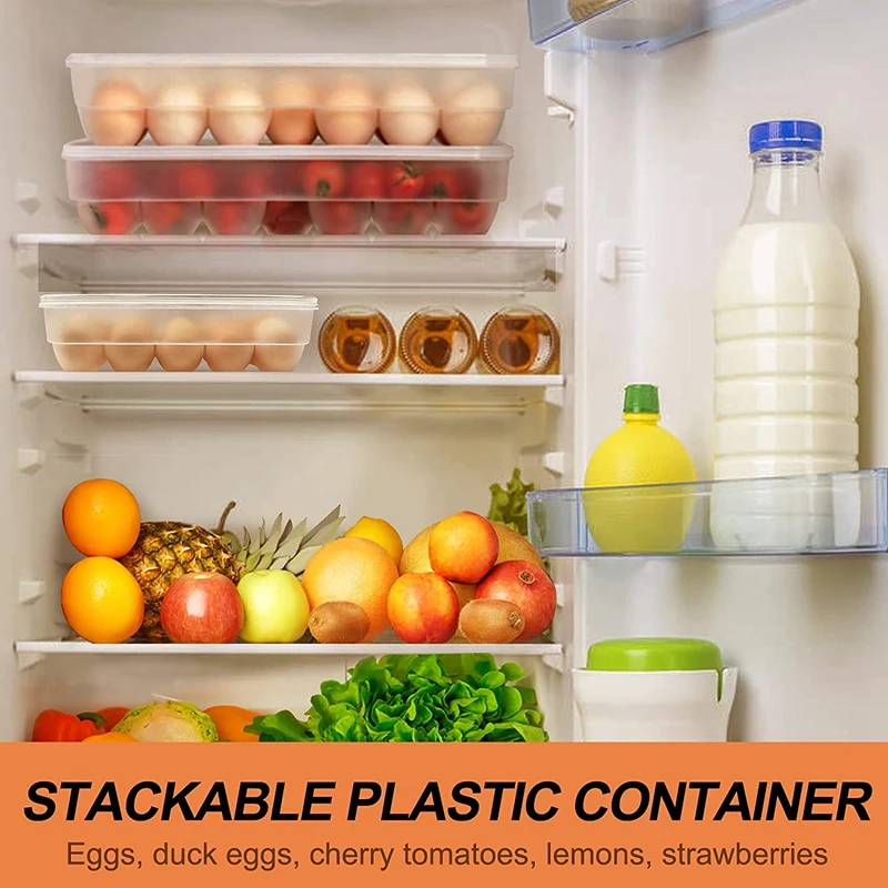 Стеллаж для яиц в холодильнике 68 ячеек стеллаж Штабелируемый контейнер с крышкой