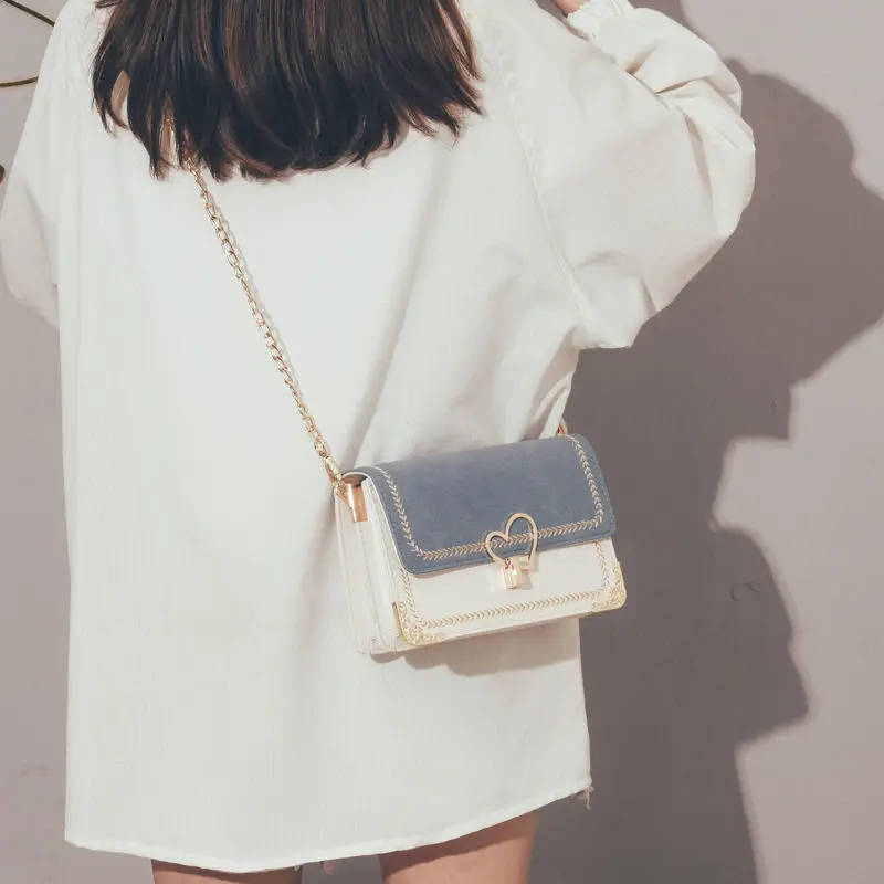 

MBTI luxury Color Contrast Crossbody Bag lady 2022 spring summer korea fashion Shoulder Bags for women free shipping