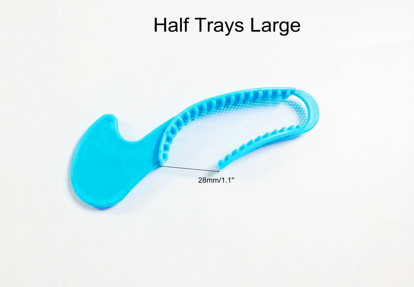 

Denture Tray Dental Impression Trays Quardrant Large Half Denture Bite Registration Net Gauge Blue Disposable