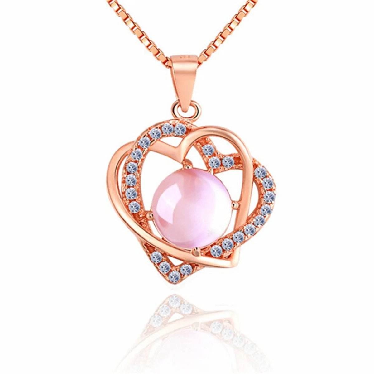 Розовый натуральный нефритовый кулон в форме сердца ожерелье амулет модные