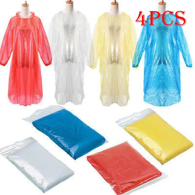 Adult Emergency Waterproof Hooded Poncho Travel Camping Must Rain Coat Unisex Men Women Rainwear