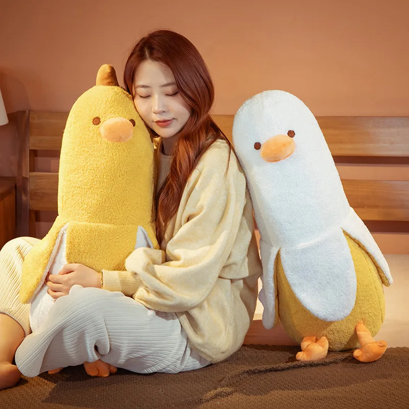 

50/70cm New Creative Banana Duck Plush Toys Pillow Soft Down Cotton Cartoon Sleeping Home Sofa Bed Decoration Girl Gifts