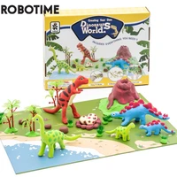 robotime robud air dry clay for kids modeling clay dinosaur craft kit for kids boys build dinos crafts ultra light clay