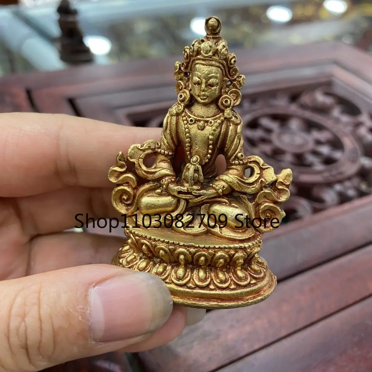 Непал импортировал полностью позолоченную портативную маленькую статую Будды