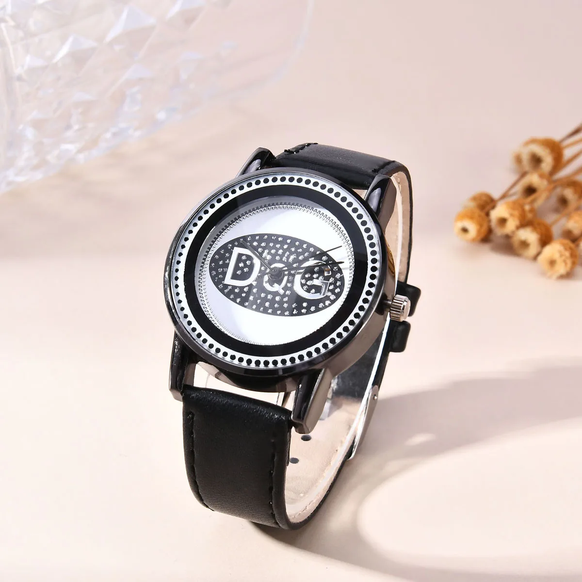 Женские Модные Кварцевые Наручные Часы С Кожаными Ремешками Спортивные Стильные