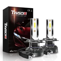 txvso8 h7 h4 led headlight bulb luces led auto headlamp 80w 12v car accessories 6000k turbo led fog lights 8000lm 360 degree