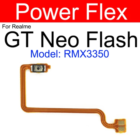 Кнопки питания для регулировки громкости гибкий кабель для Realme GT Neo 2 2T GT Master Narzo 30 4G фотомощность боковые кнопки громкости Ленточные детали