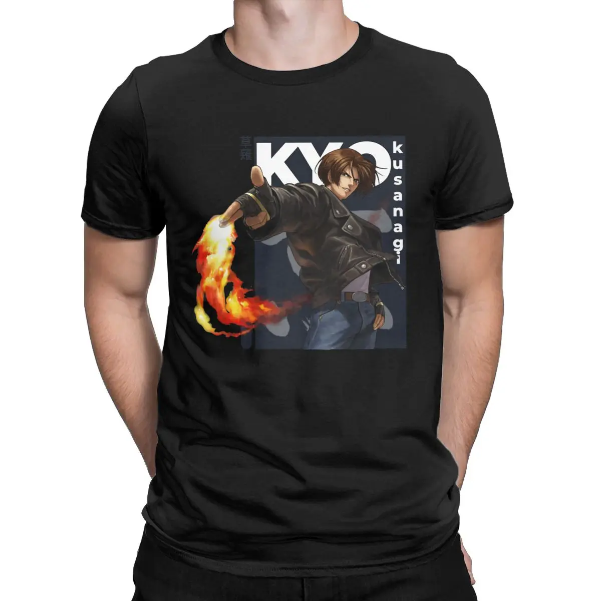Kyo King Of Fighters Classic t shirt for men Funny 100% Cotton Tee Shirt Crew Neck Short Sleeve T Shirts Gift Idea Clothing