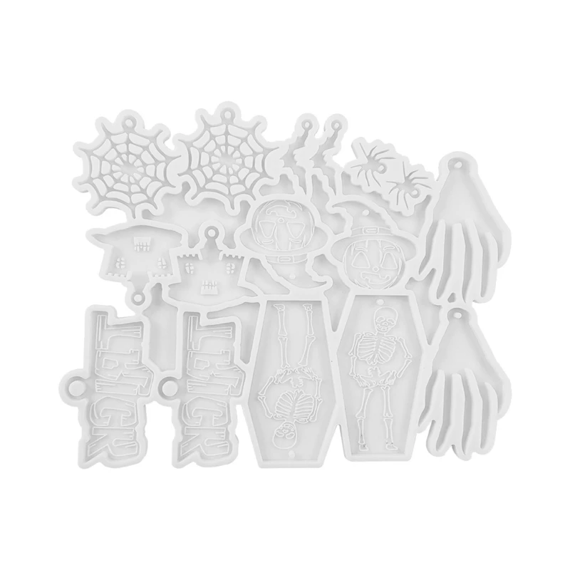 

Multipurpose Earrings Resin Molds Halloween Eardrops Silicone Moulds for DIY Epoxy Resin Ornament Friend Lover Gifts