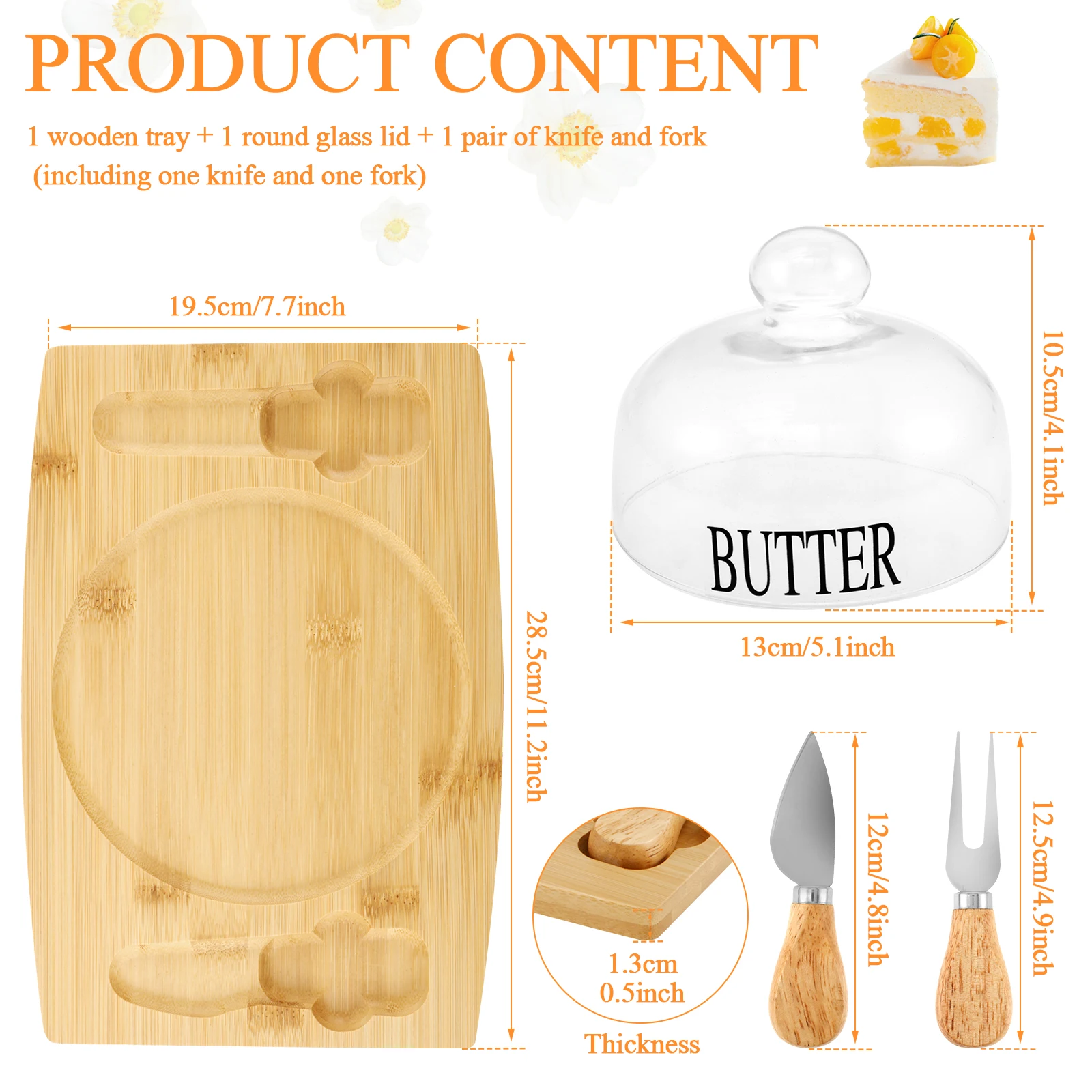 Тарелка для масла с крышкой и ножом прозрачная стеклянная тарелка герметичная