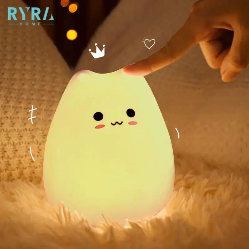 

Silicone Touch Sensor LED Kitten Lamp Touch Sensor Cat Silicone Animal Lights 7 Colors 2 Modes Cat LED USB LED Night Lamp Decor