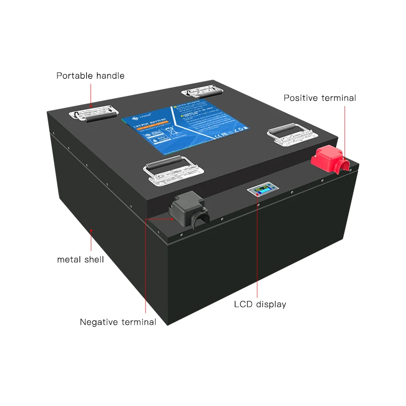 

Новый литий-ионный аккумулятор для дома на колесах LifePo4 48 В 200 ач со встроенным BMS 200A для кемпинга, гольф-мобилей, хранения солнечной энергии, лодок