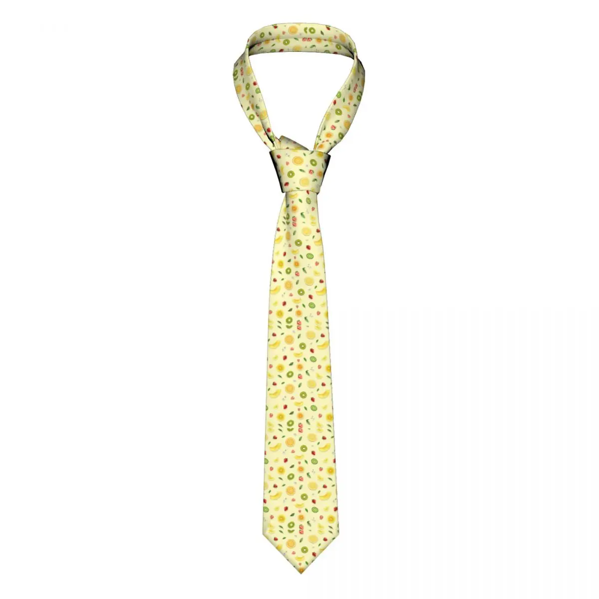 

Lemon Print Tie Mixed Fruits 8CM Pattern Neck Ties Gift Office Men Blouse Cravat