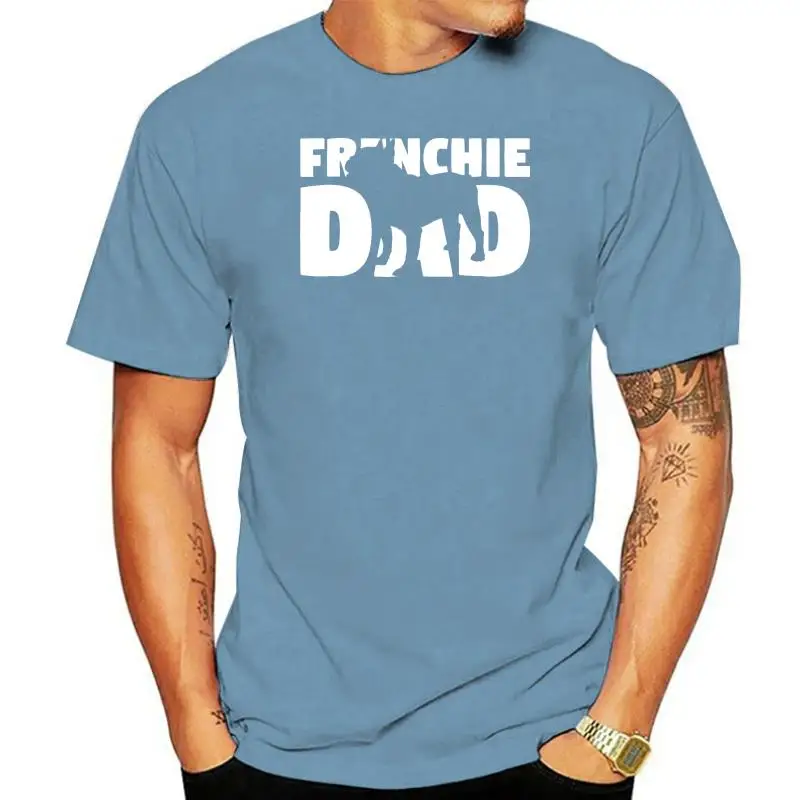 

French Bulldog Gift Tee-Men's T-Shirt-Black Frenchie Dad T-Shirt Father Dog Dad