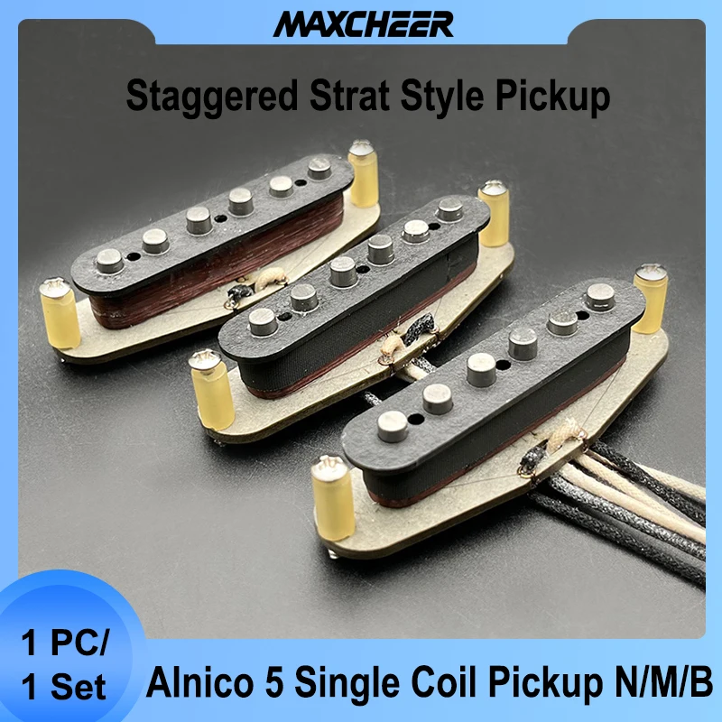 

SSS Alnico 5 Vintage Staggered Strat Style Single Coil Electric Guitar Pickup Handmade 50's Sound Style Electric Guitar Pickup