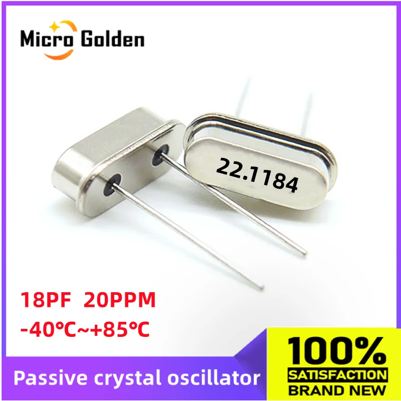 

(10pcs) ABRACON 22.1184M 18PF HC-49S ABL-22.1184MHZ-B2 Passive Crystal Oscillator DIP2 Resonator Wide temperature industrial