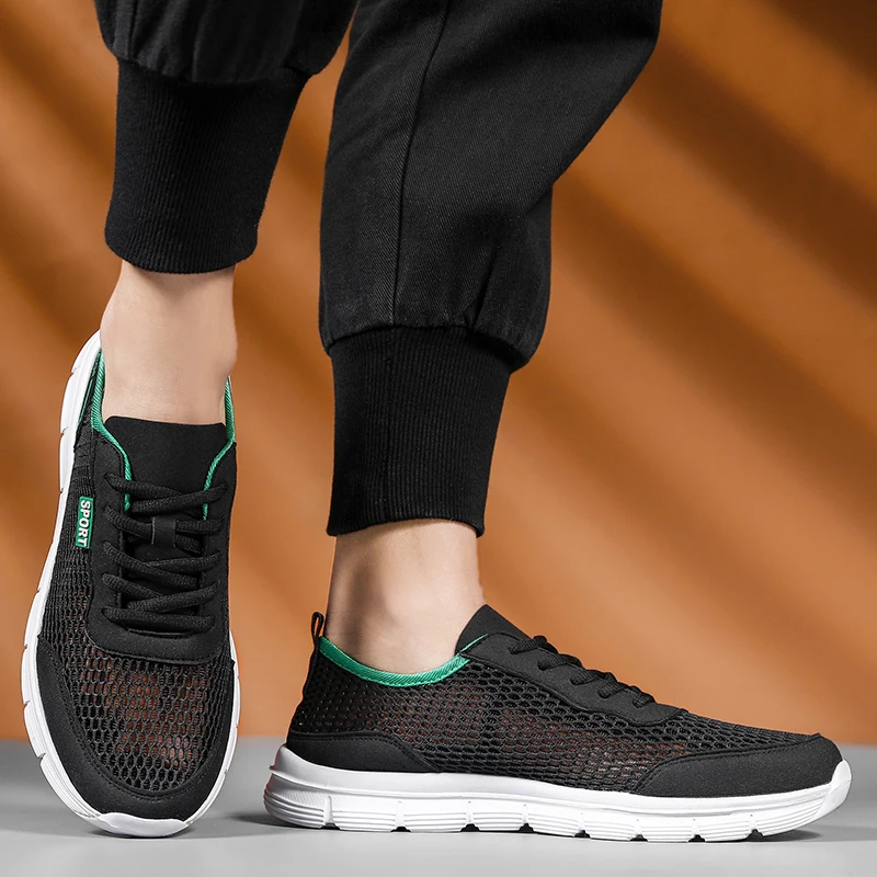 Men Sneakers Summers Flats Walking Shoes Breathable Soft Sports Shoes Casual Mens Sneakers