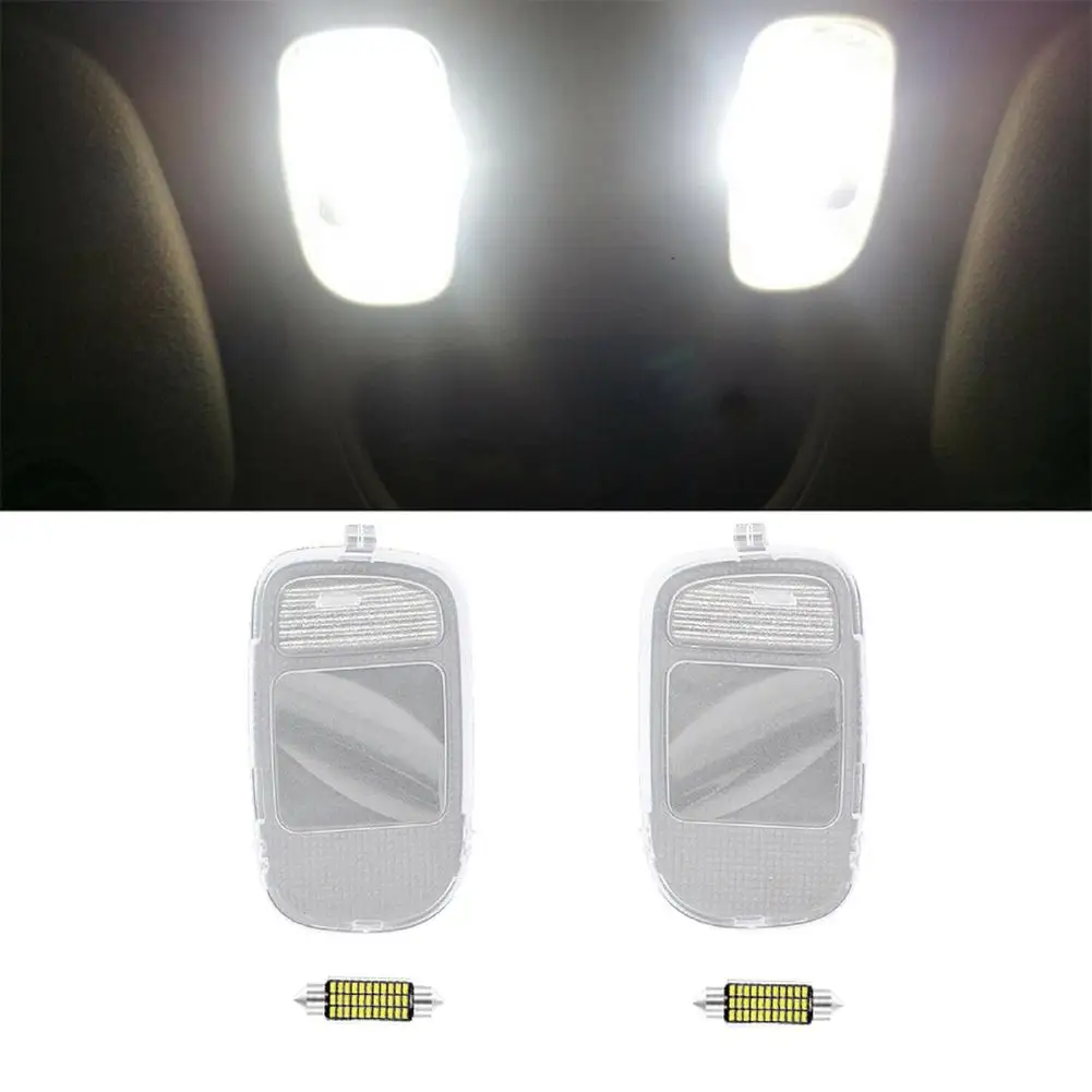 1 Pair Car Interior Reading Light Housing With LED Bulbs Compatible For Dodge Ram 1500 2500 3500 4500 5500