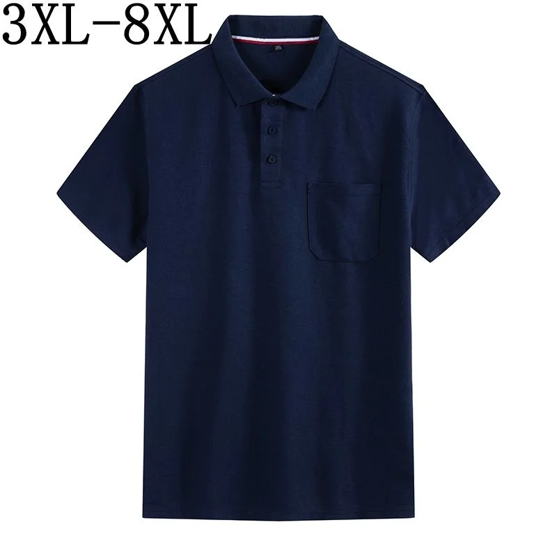 

Size 8XL 7XL 6XL 5XL 2022 New Summer Business Polo Shirt Men Breathable Short Sleeve Camisa Polo Top Quality Male Polo Shirts