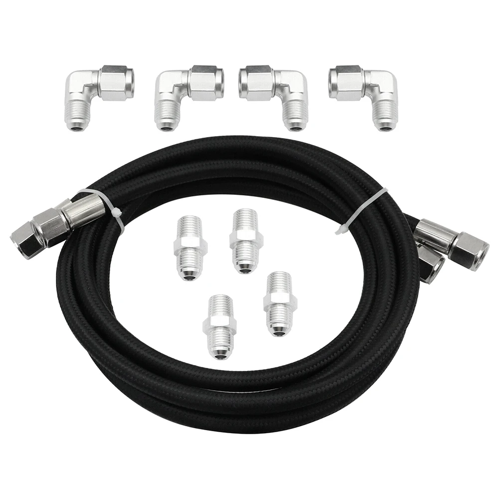 

Automatic Transmission Cooler Lines Kit 6-AN Hose Line Kit Fits for GM 4L60E 4L65E