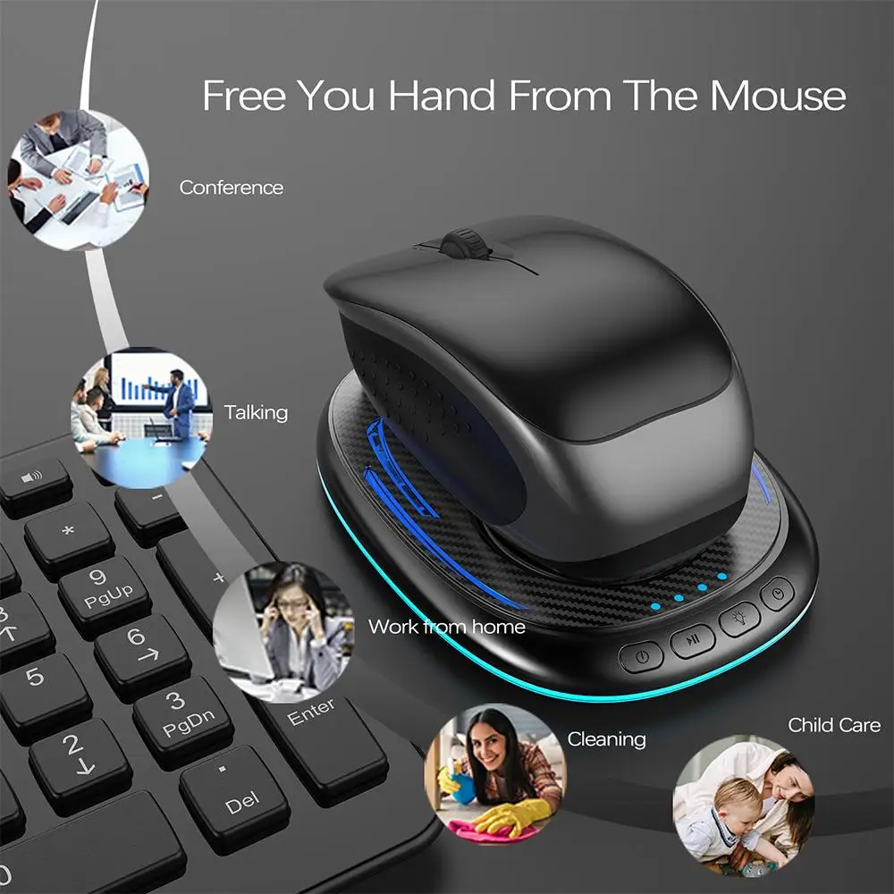 

Mouse Mover Jiggler RGB Undetectable Mouse Mechanical with Type-C Awakening Timer Pad Prevention Computer Screen Movement L I1F0