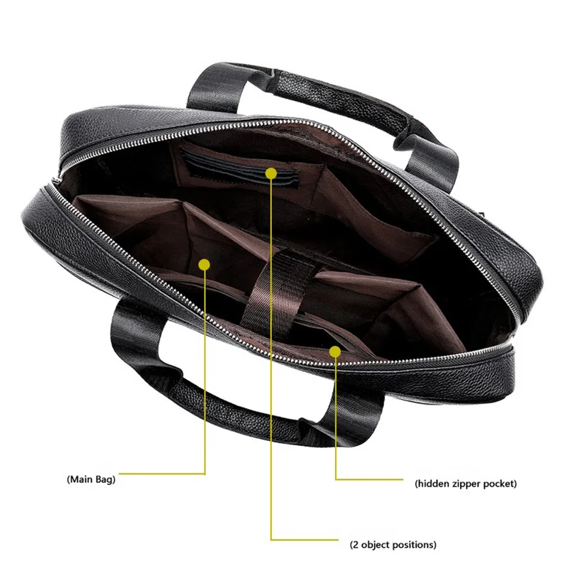 Brand Fashion Designer Leather Messenger Briefcase Men's Business Bags IPad Computer Bags 2023 Hot Fashion Male HandBag Tote Bag