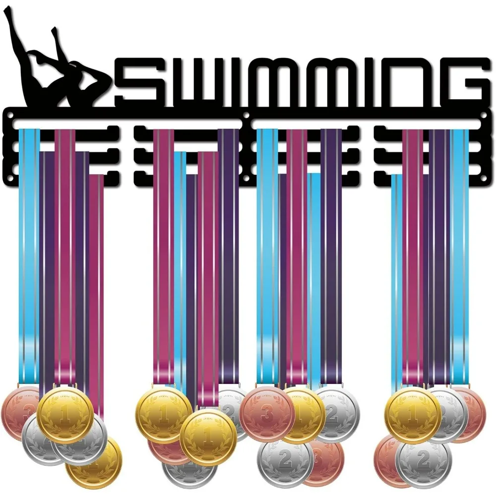 Держатель медалей для плавания спортивный пловец игр медали витрина настенное