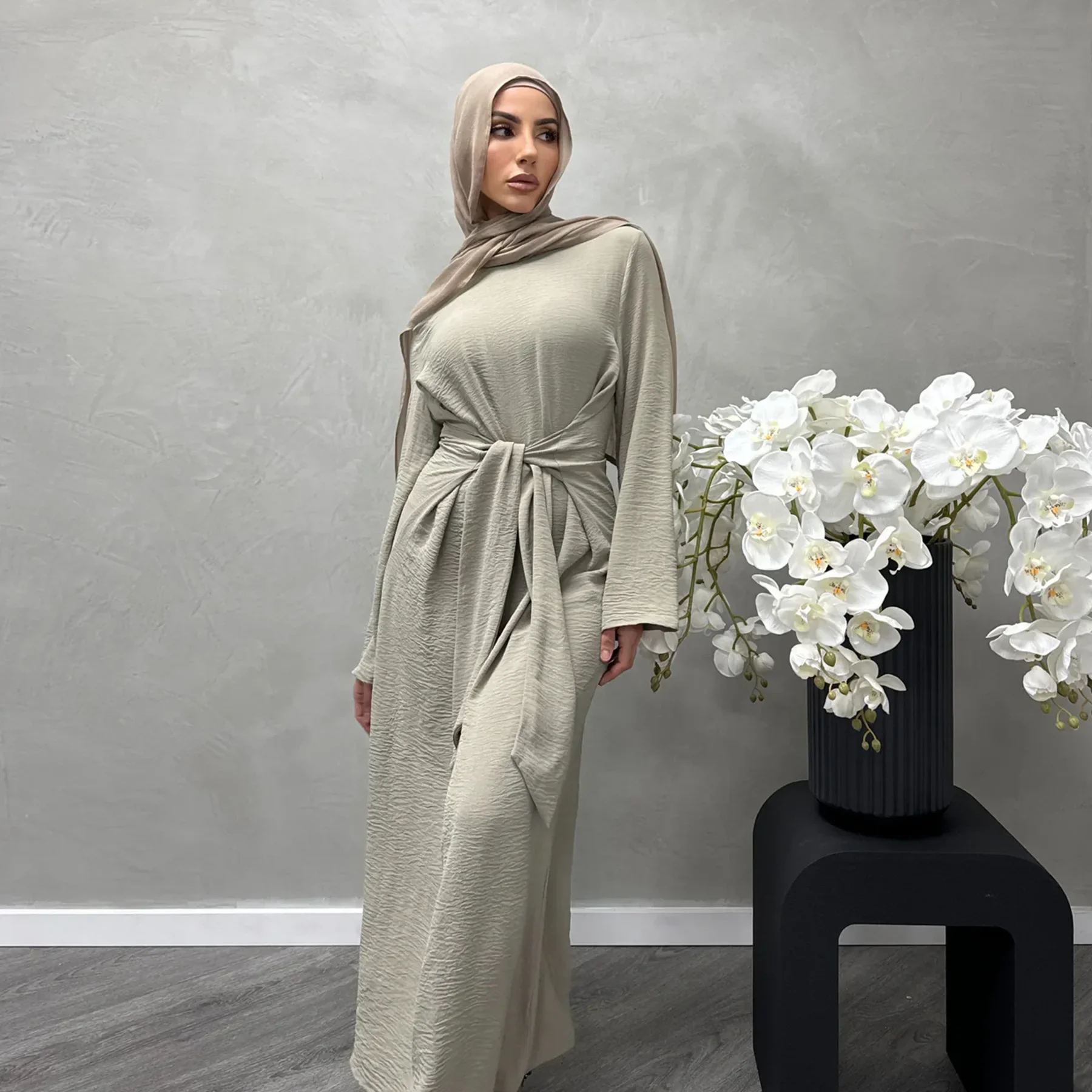 Abaya Дубай мусульманское платье с запахом ИД Мубарак Abayas африканские длинные