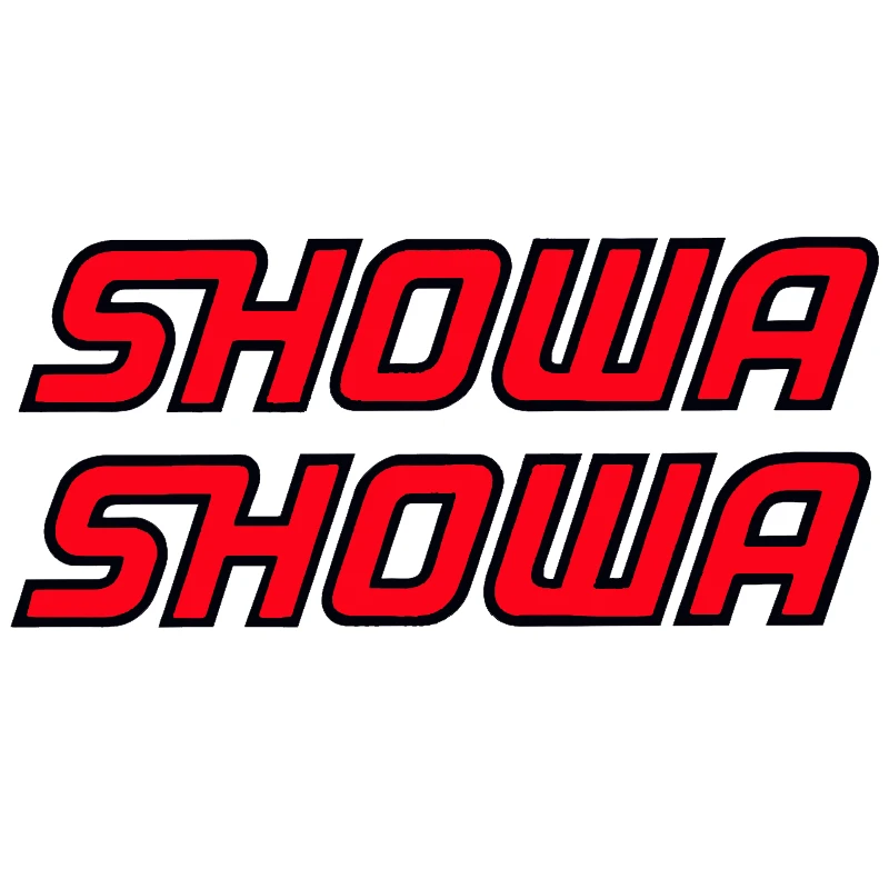 

2 шт., бутиковая автомобильная наклейка JDM, локомотив для мотоцикла, выхлопное украшение для тормоза, гоночный автомобиль SHOWA, подвеска, водонепроницаемая наклейка из ПВХ