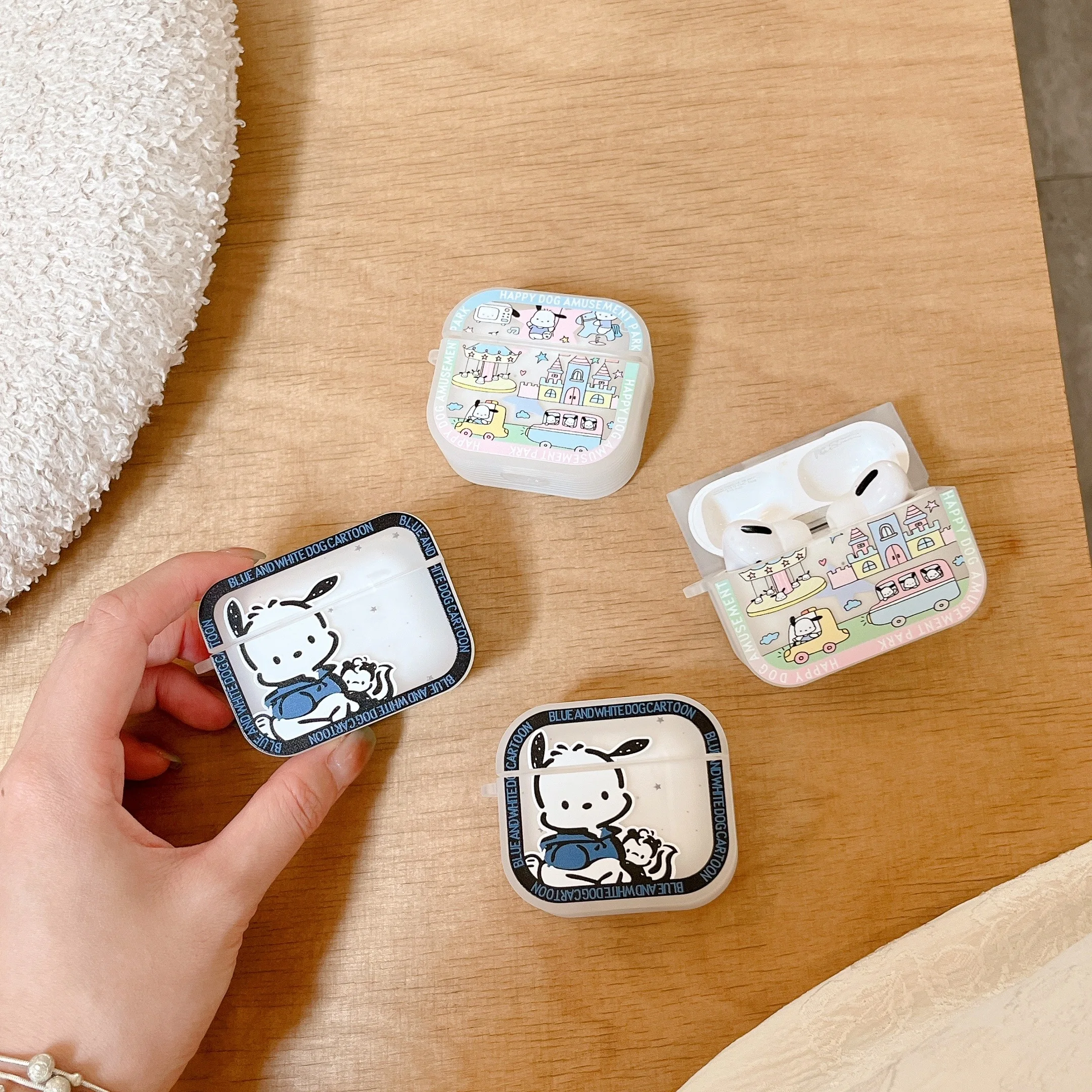 

Cute Sanrio Pachacco amusement park Case for Apple AirPods 1 2 3 Pro Cases Cover For IPhone Bluetooth Earbuds Earphone Case