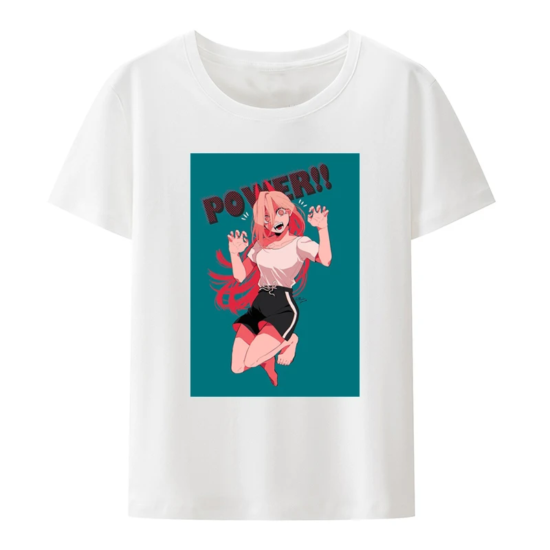 

Japanese Anime Chainsaw Man T-shirts Chainsaw Man Poster Graphic Print Y2k Clothe Funny Cartoon Unisex Short Sleeves Top
