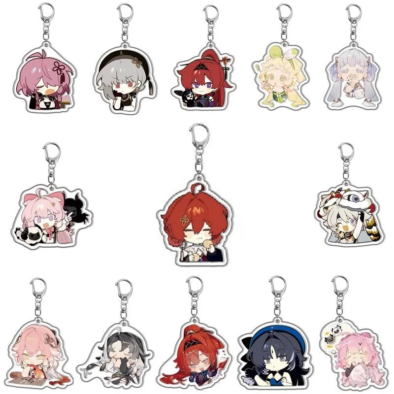 Брелок для ключей игры Wuthering Waves Q Version Jianxin Jiyan Anke фигурки акриловый брелок сумка