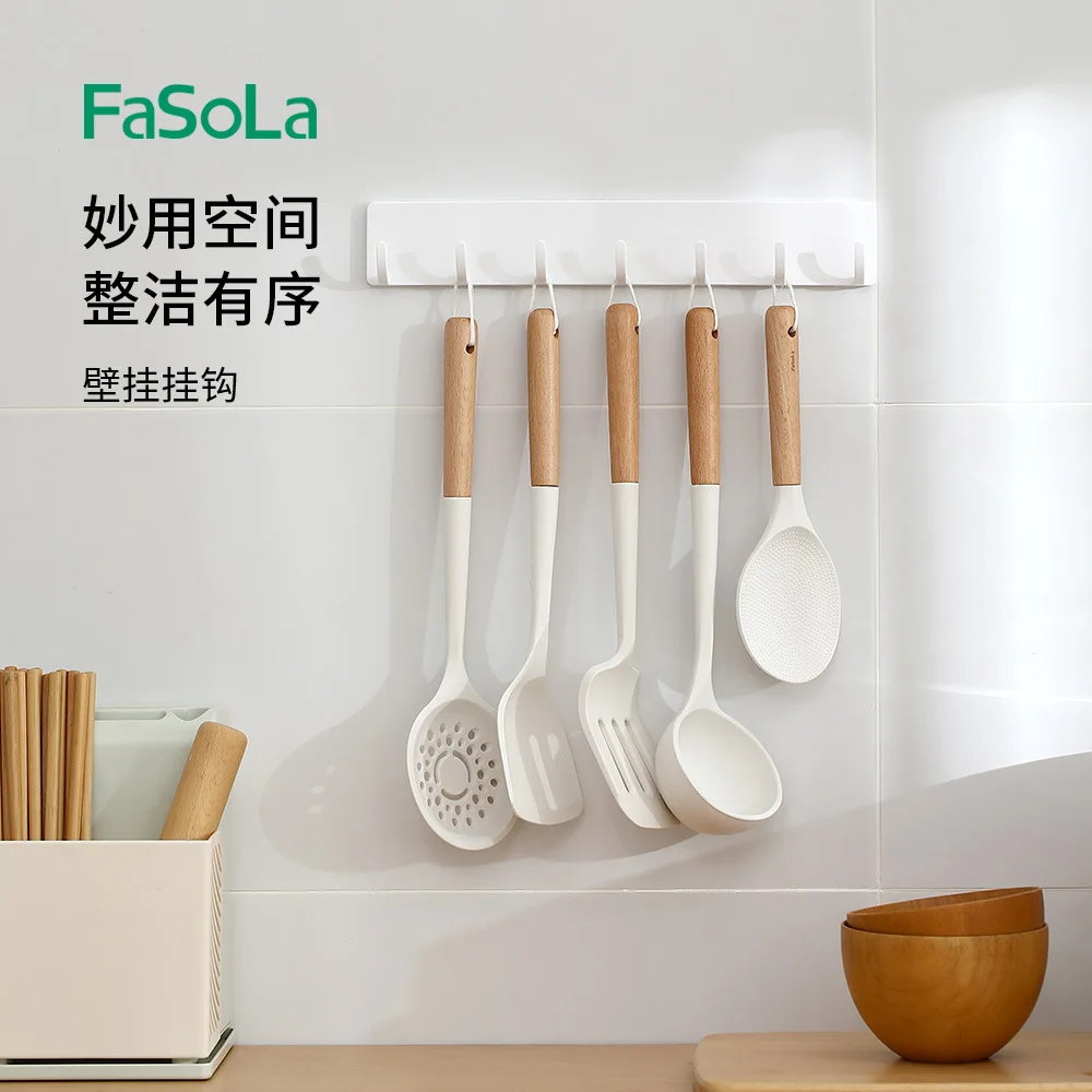

Fasola Household Simple Non-Perforated Adhesive Wall Hanging Hook Bathroom Door Clothes Debris Adhesive Hook.