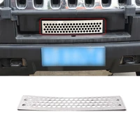 for hummer h2 2003 2009 stainless steel front bumper air intake grille grid plate protection mesh cover car accessories