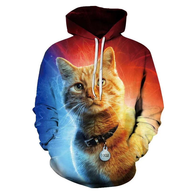 

2022 Unisex Hoodie Fashion Animal CATs Cartoon Hooded Tops Hip Hop Streetwear Clothing 3D Full Print Novelty Cute Sportswear
