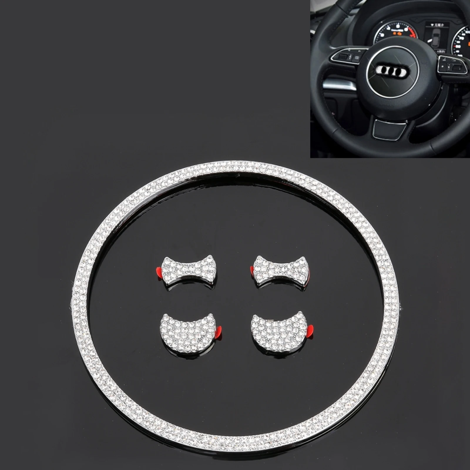

Universal Car Steering Wheel Curcle Diamond Decorative Stickers for Audi Steering Wheel Accessories
