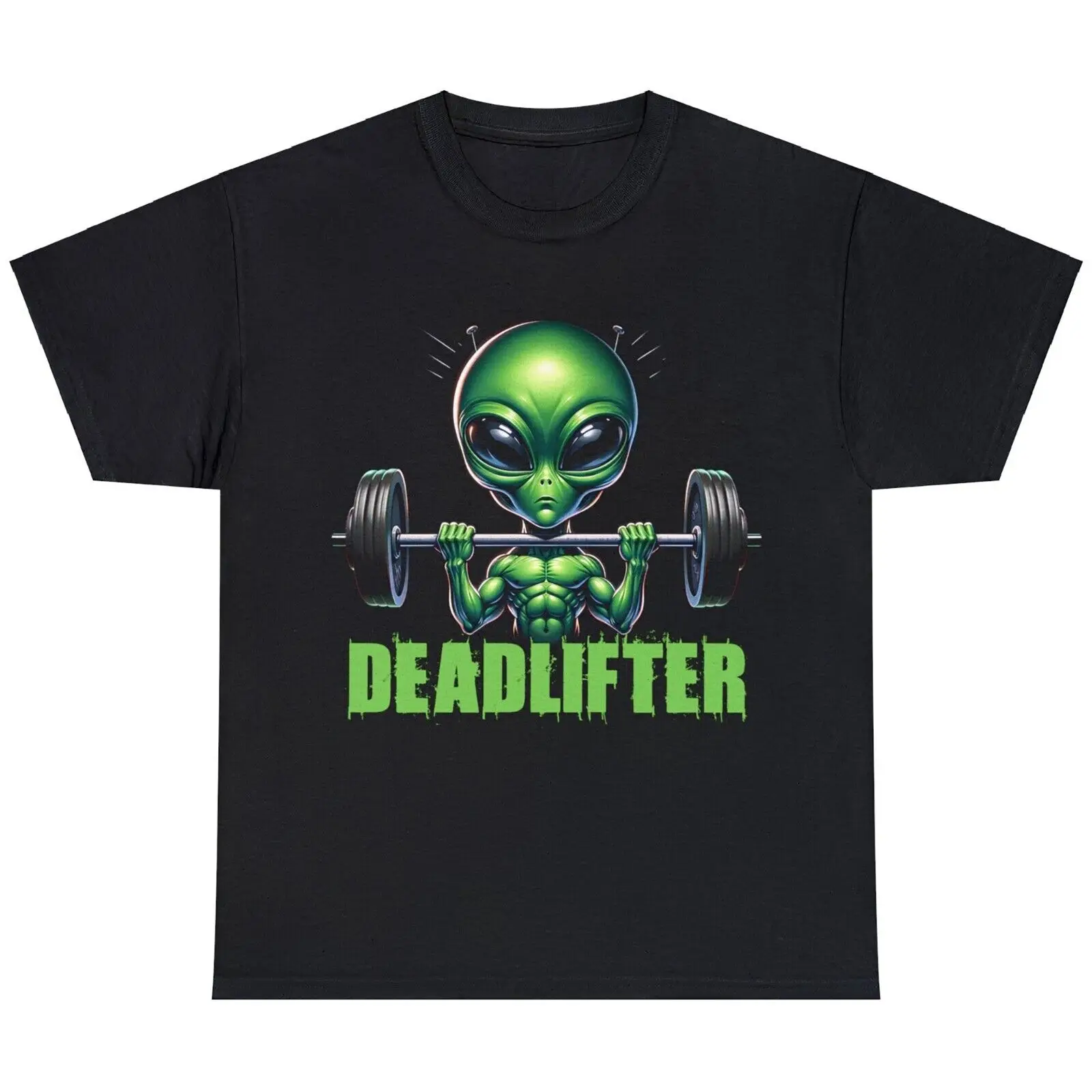 Футболка с забавным инопланетянином дэдлайтером для тяжелой атлетики