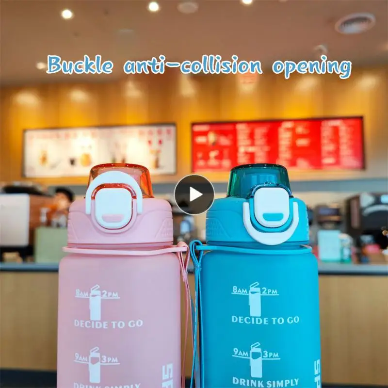 

Спортивная сопутствующая чашка для фитнеса бутылка для воды с соломинкой многоразовая с маркером времени кувшин для воды с маркером времен...