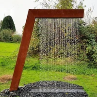 Garden Ornaments  Steel Water Fountain Garden Water Feature Sculpture