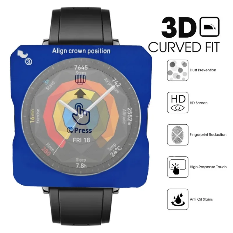 5-1 упаковка закаленного стекла для Huawei Watch GT 5 46 мм 41 мм, простой в установке инструмент в один клик, защитная пленка для экрана Huawei Watch GT5 4641 мм (art.: 3920ca5cdaf18) - 3920ca5cdaf18