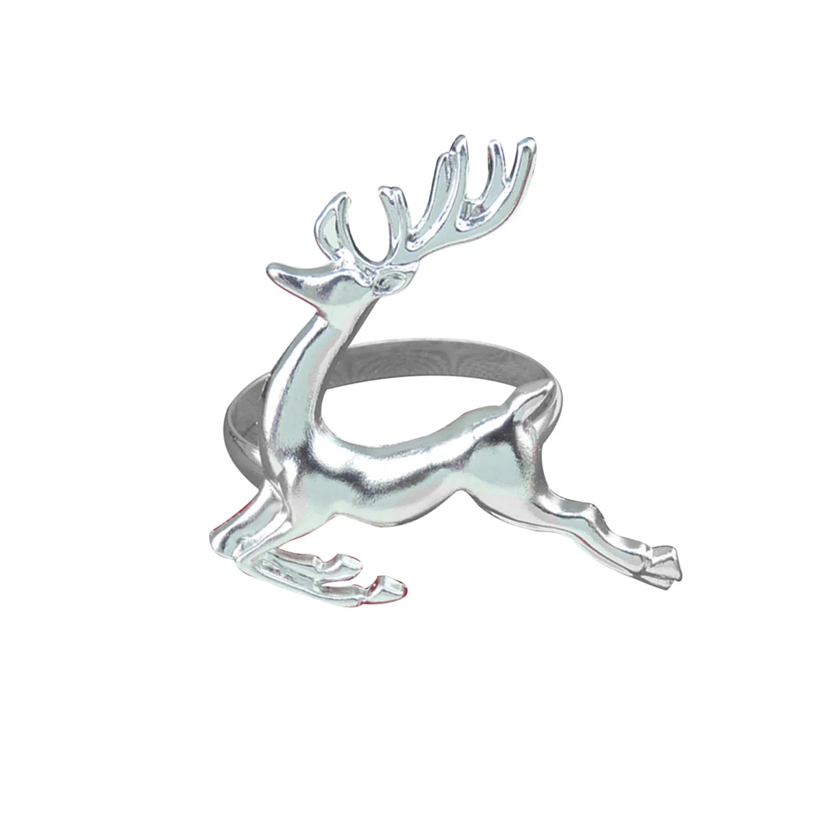 

Napkin Rings Christmas Reindeer Holders Ring Holiday Decoration Metal Table Silver Deer Serviette Wedding Set Holder Elk Buckle