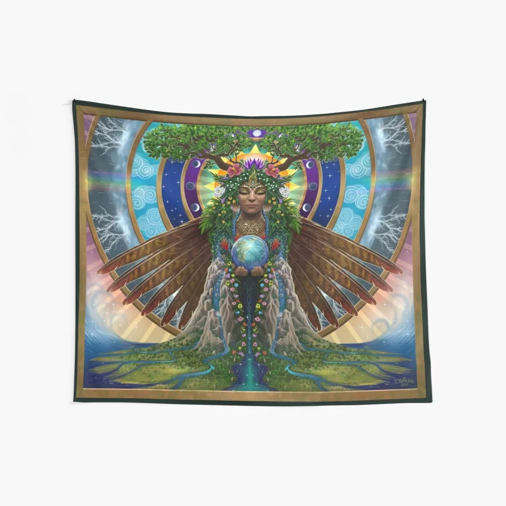 

Gaia: Sacred System Custom Comfort Decor Funny Vintage Bedroom Design Tapestries