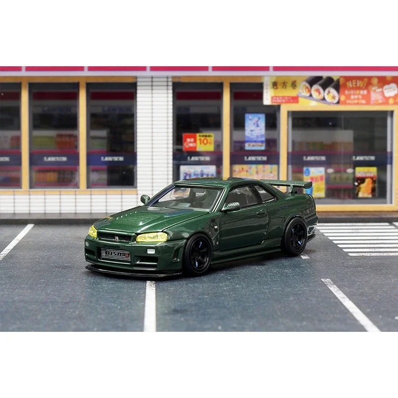 ** Предварительная продажа MH 1:64 SKYLINE GTR R34 Z TUNE CRS VER открытый капот литый под