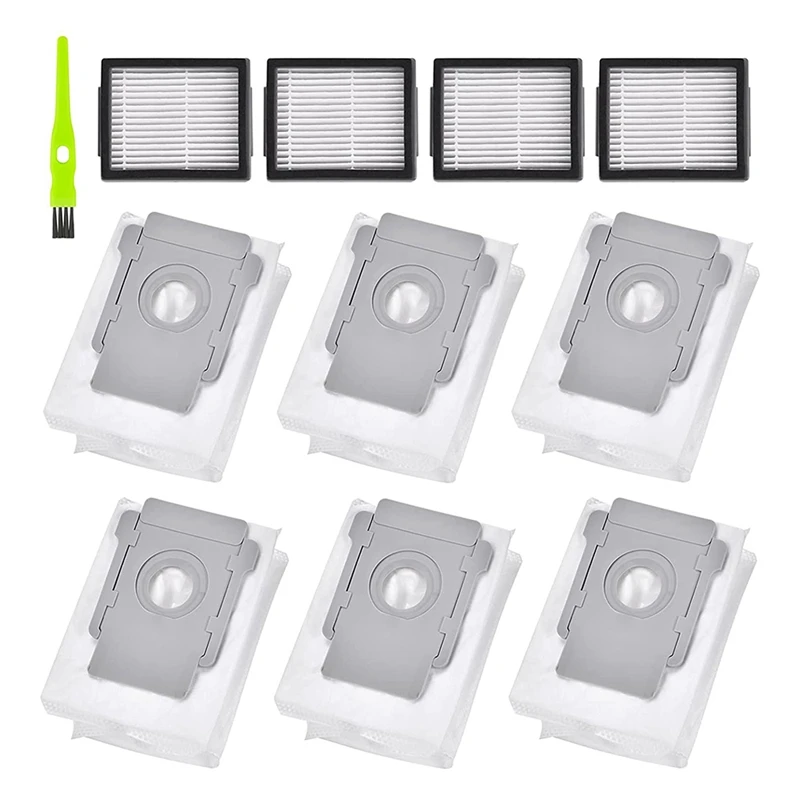 

6 вакуумных пакетов + 4 HEPA-фильтра, совместимых с Roomba I7 I7 + J7 J7 + I3 I3 + I4 I4 + I6 I6 + I & J Series