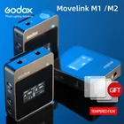 Беспроводной петличный микрофон Godox MoveLink M1 M2, приемник-передатчик для телефона, цифровой зеркальной камеры, смартфона, 2,4 ГГц, беспроводной микрофон