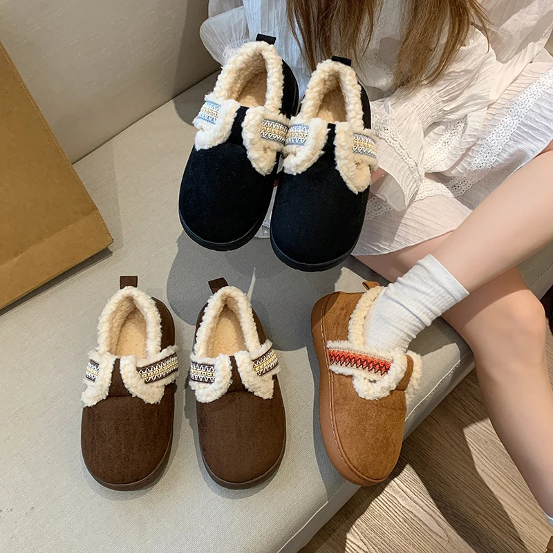 Классические женские ботинки на платформе с круглым носком новинка 2024 зимние